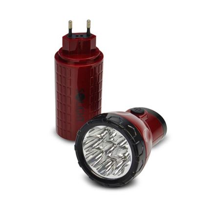 LED Nabíjacia baterka 9xLED/4V 800mAh plug-in