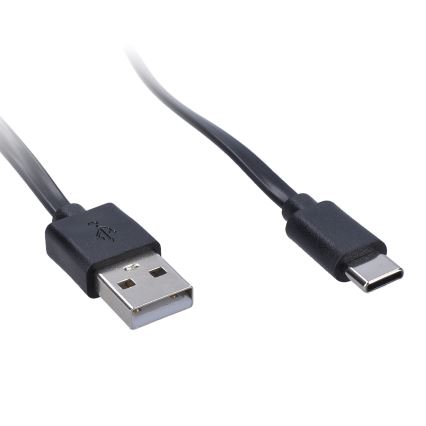 LED Stmievateľná flexibilná nabíjacia stolná lampa s klipom LED/2W/1800 mAh 3000/4000/6500K čierna