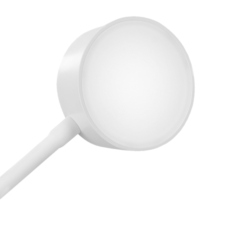 LED Stmievateľná flexibilná nabíjacia stolná lampa s klipom LED/2W/1800 mAh 3000/4000/6500K biela