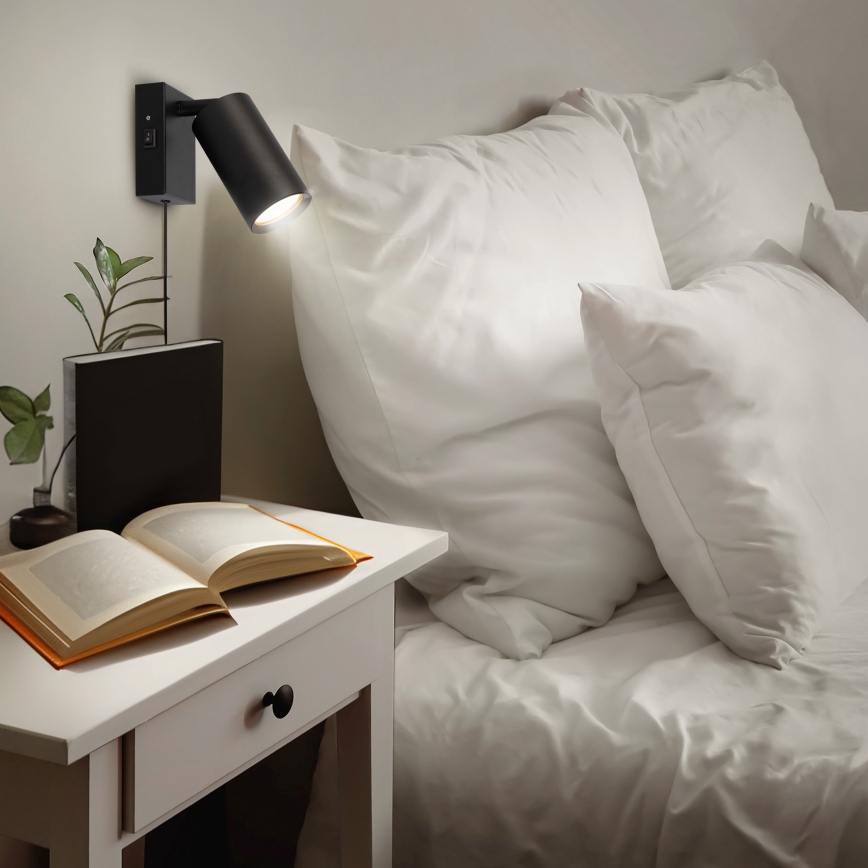 Nástenné svietidlo CELE 1xGU10/30W/230V čierne