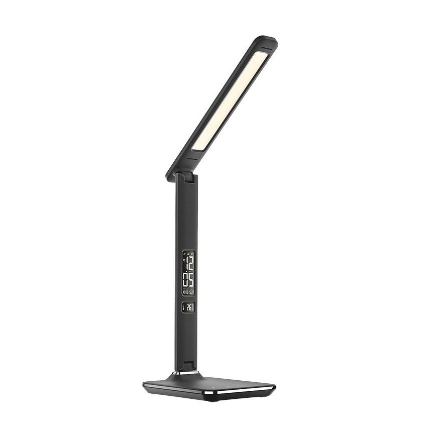 LED stolná lampa s displejom LED/9W/230V čierna