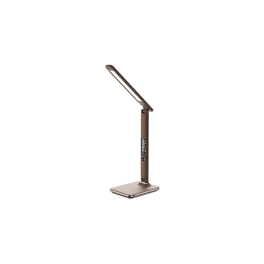 LED stolná lampa s displejom LED/9W/230V hnedá
