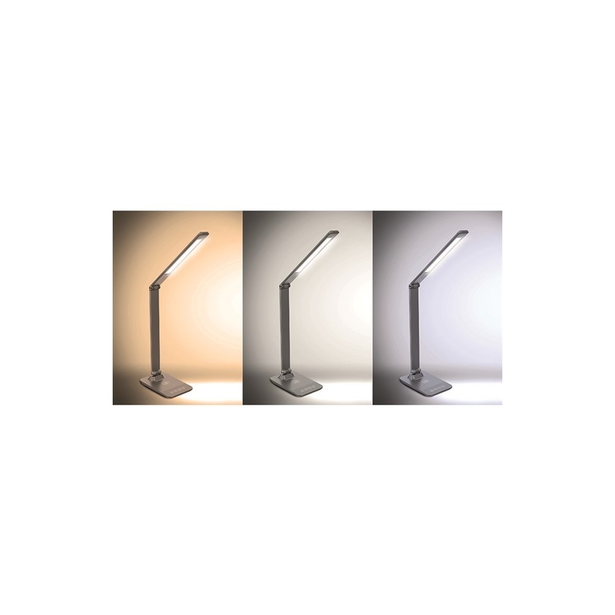 LED Stmievateľná stolná lampa s bezdrôtovým dobíjaním LED/10W/100-240V