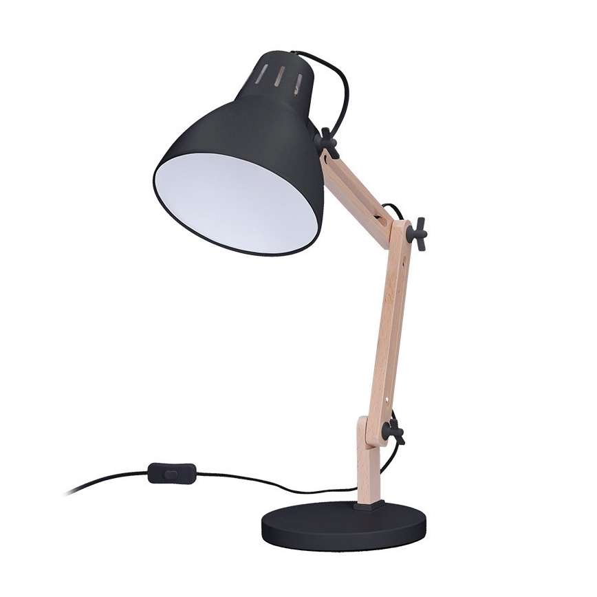 Stolná lampička FALUN 1xE27/25W/230V čierna/dub