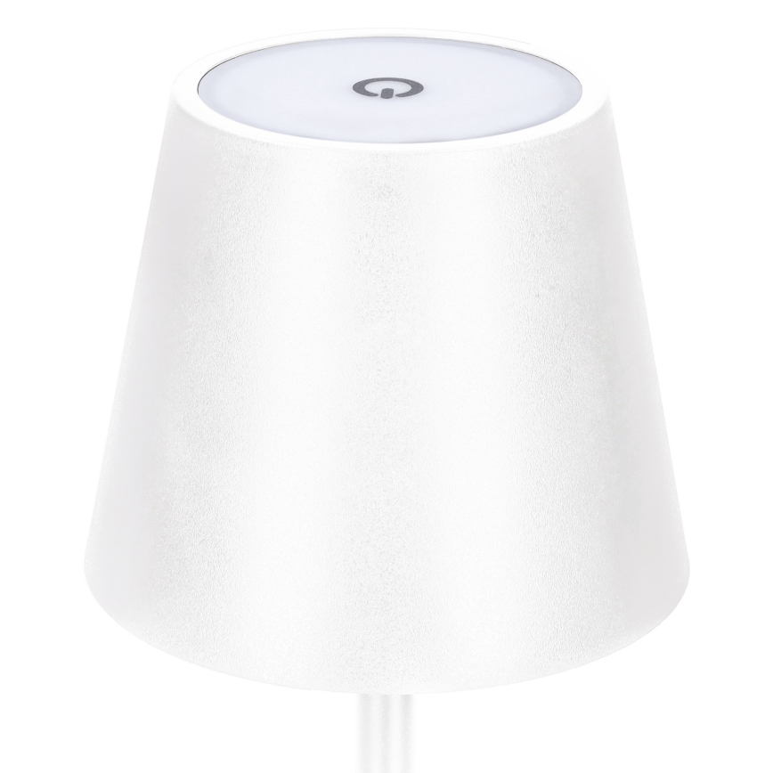 Stmievaná dobíjateľná dotyková stolná lampa LUCCA LED/3,7V 3000/4000/6500K 2000 mAh biela