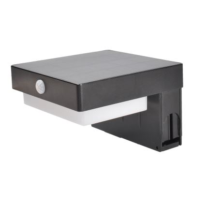 LED Solárna lampa so senzorom pohybu a súmraku PALERMO LED/5W/2000 mAh IP54 čierna
