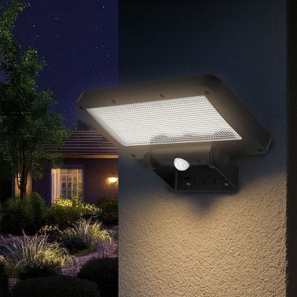 LED solárny reflektor so senzorom LED/5W/3,7V 1500 mAh IP54