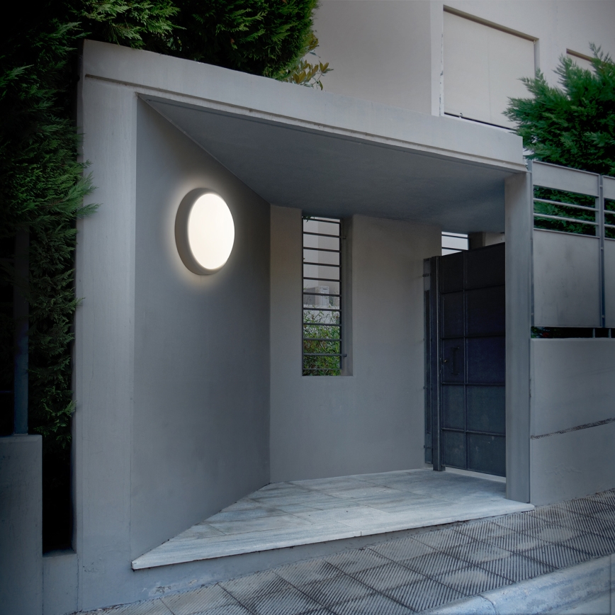 LED Vonkajšie nástenné svietidlo LED/13W/230V 4000K IP54 šedá guľatý