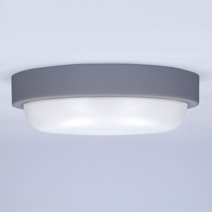 LED Vonkajšie nástenné svietidlo LED/13W/230V 4000K IP54 šedá guľatý