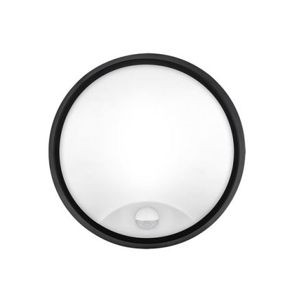 Vonkajšie nástenné LED svietidlo so senzorom 2 v 1 — 20 W, 230 V, nastaviteľná teplota 3000/4000/6500 K, IP65, priemer 22 cm