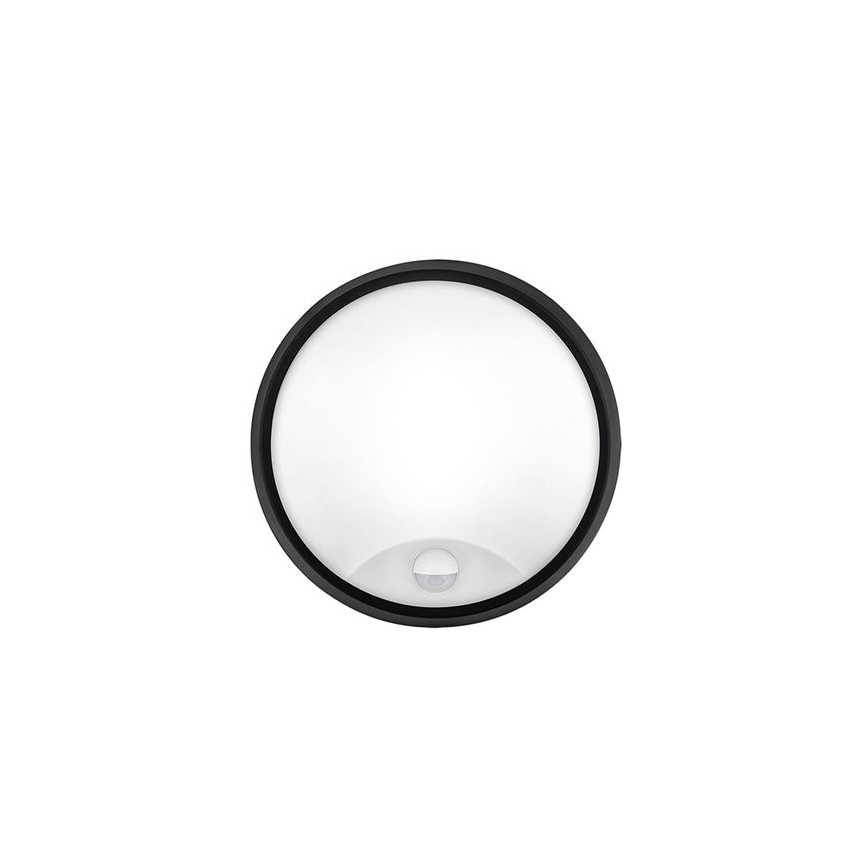 Vonkajšie nástenné LED svietidlo so senzorom 2 v 1 — 20 W, 230 V, nastaviteľná teplota 3000/4000/6500 K, IP65, priemer 22 cm