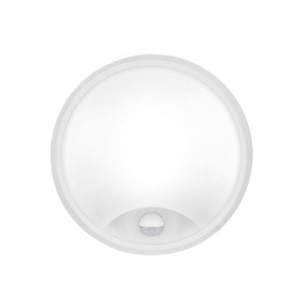 Vonkajšie nástenné LED svietidlo so senzorom 2 v 1 — 20 W, 230 V, nastaviteľná teplota 3000/4000/6500 K, IP65, priemer 22 cm