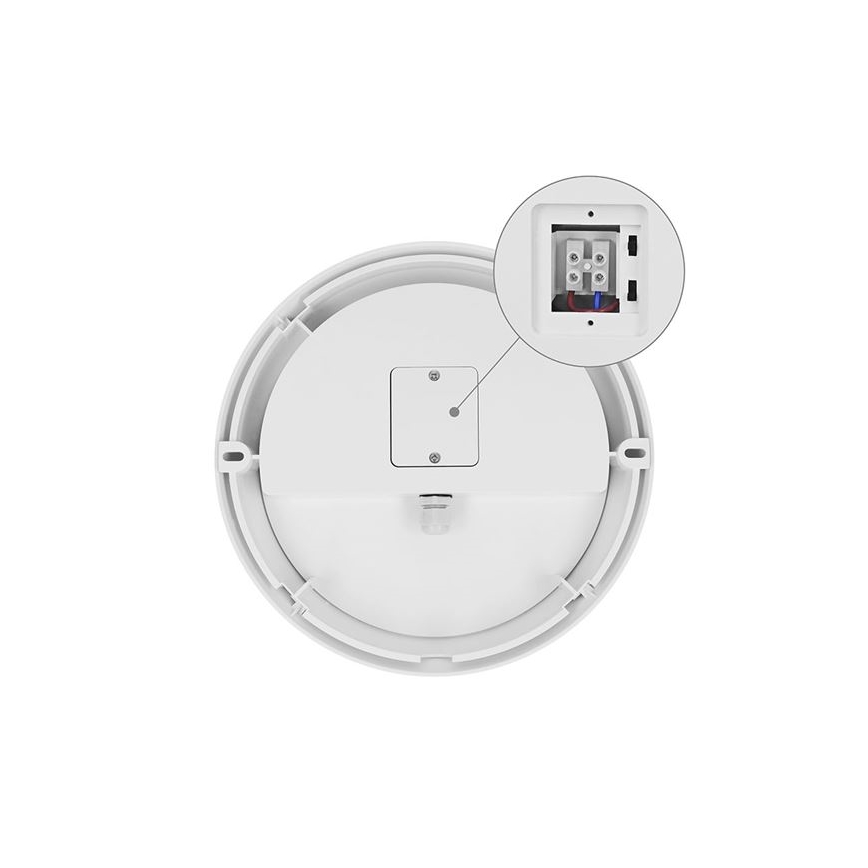 Vonkajšie nástenné LED svietidlo so senzorom 2 v 1 — 20 W, 230 V, nastaviteľná teplota 3000/4000/6500 K, IP65, priemer 22 cm