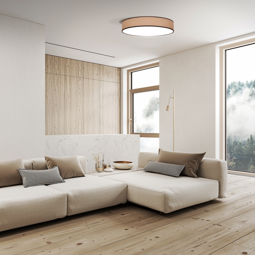 LED Stmievateľné stropné svietidlo BROWNIE LED/60W/230V 3000-6500K hnedá pr. 50 cm + diaľkové ovládanie