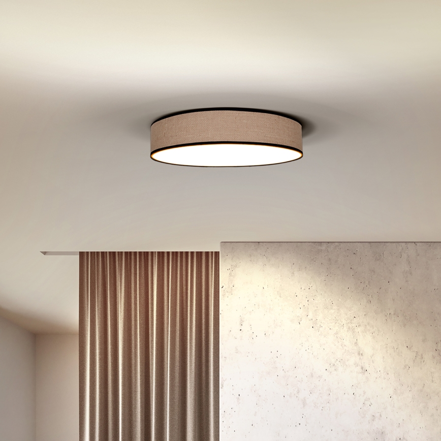 LED Stmievateľné stropné svietidlo BROWNIE LED/60W/230V 3000-6500K hnedá pr. 50 cm + diaľkové ovládanie