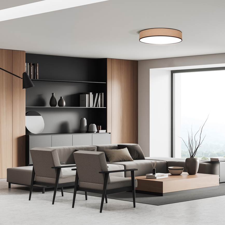 LED Stmievateľné stropné svietidlo BROWNIE LED/60W/230V 3000-6500K hnedá pr. 50 cm + diaľkové ovládanie