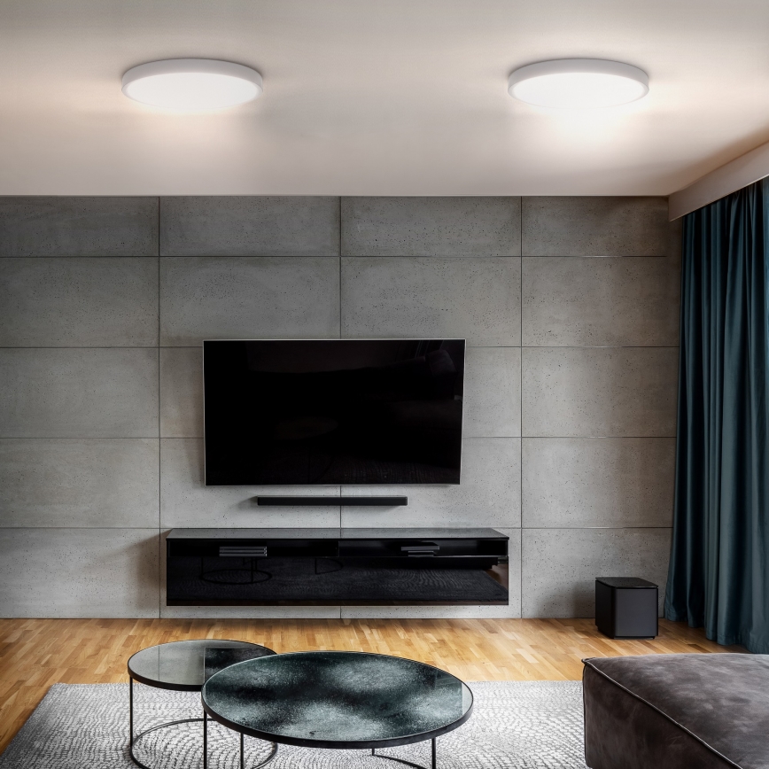 LED Stmievateľné stropné svietidlo ESTELA LED/36W/230V pr.30 cm biela + diaľkové ovládanie