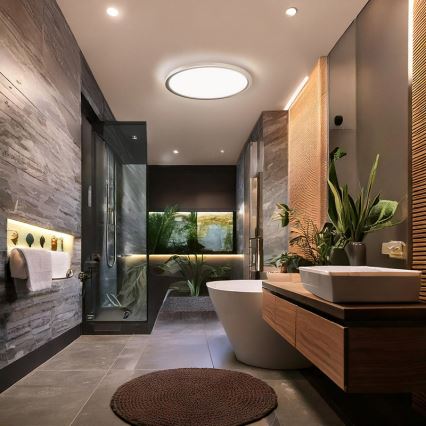 LED kúpeľňové stropné svietidlo ACATE LED/18W/230V 3000/4000/6000K pr. 22 cm IP54