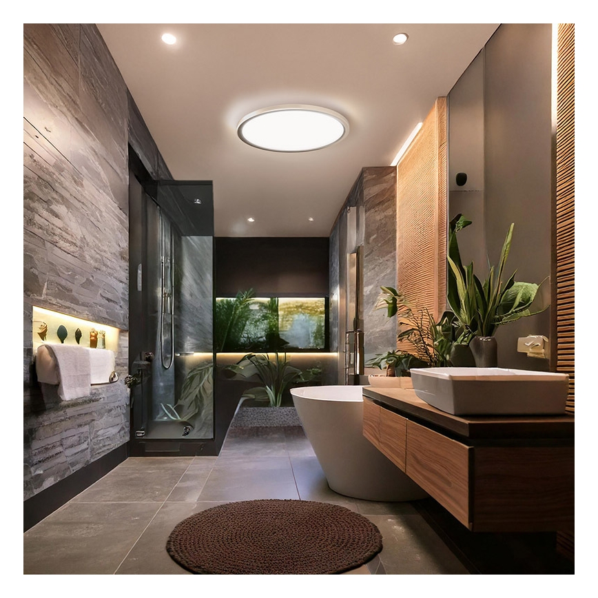 LED kúpeľňové stropné svietidlo ACATE LED/18W/230V 3000/4000/6000K pr. 22 cm IP54