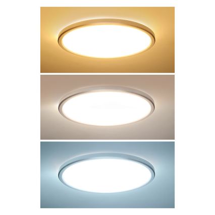 LED kúpeľňové stropné svietidlo ACATE LED/18W/230V 3000/4000/6000K pr. 22 cm IP54