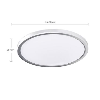 LED kúpeľňové stropné svietidlo ACATE LED/18W/230V 3000/4000/6000K pr. 22 cm IP54
