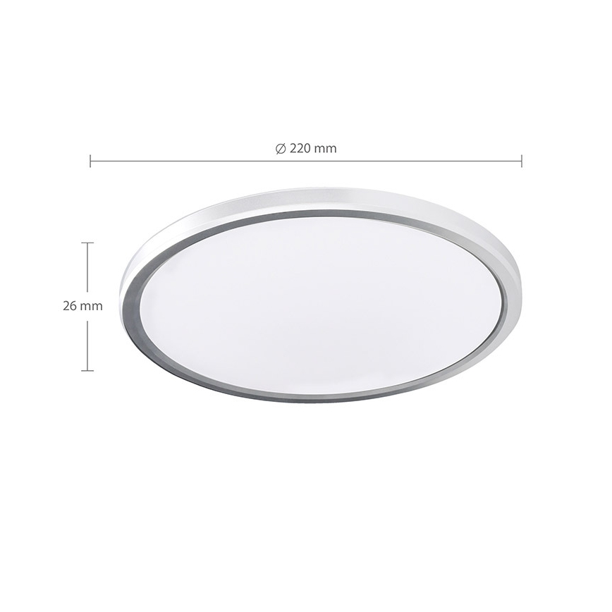 LED kúpeľňové stropné svietidlo ACATE LED/18W/230V 3000/4000/6000K pr. 22 cm IP54