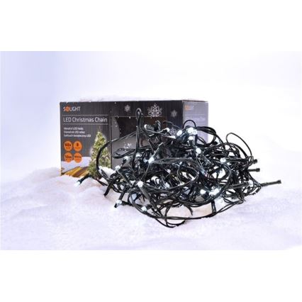 LED Vianočná vonkajšia reťaz 100xLED/230V 10m IP44 studená biela