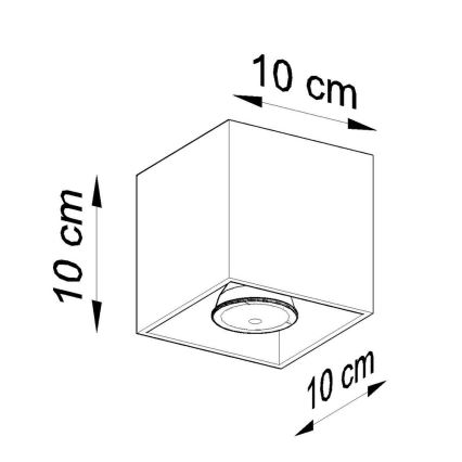 Stropné svietidlo QUAD 1 1xGU10/40W/230V biela