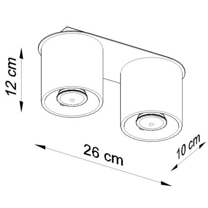 Bodové svietidlo ORBIS 2 2xGU10/40W/230V šedá