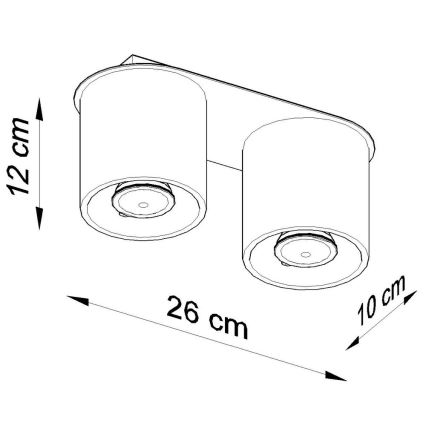 Stropné svietidlo ORBIS 2 2xGU10/40W/230V biela