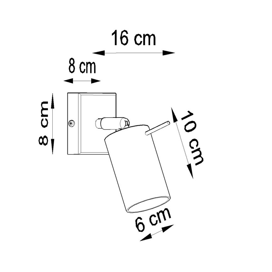 Nástenné bodové svietidlo RING 1xGU10/10W/230V biela