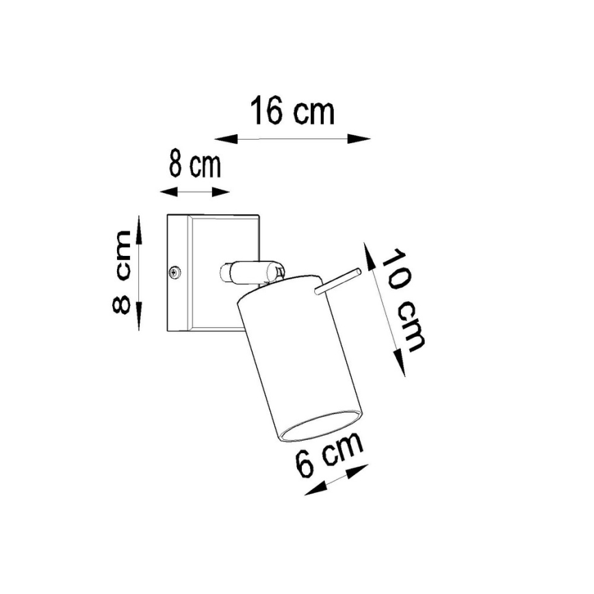 Nástenné bodové svietidlo RING 1xGU10/10W/230V čierna