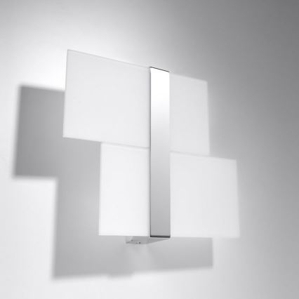 Nástenné svietidlo MASSIMO 2xG9/40W/230V biela/lesklý chróm