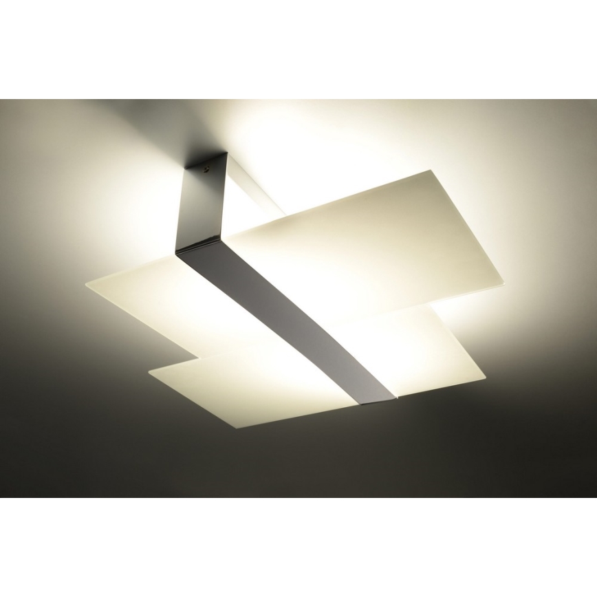 Stropné svietidlo MASSIMO 2xE27/60W/230V biela/lesklý chróm