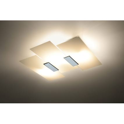 Stropné svietidlo FABIANO 3xE27/60W/230V biela/lesklý chróm