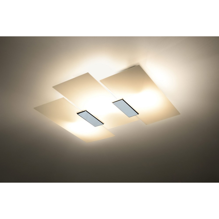 Stropné svietidlo FABIANO 3xE27/60W/230V biela/lesklý chróm