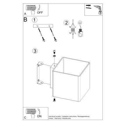 Nástenné bodové svietidlo RICO 1xG9/40W/230V sklo/biela