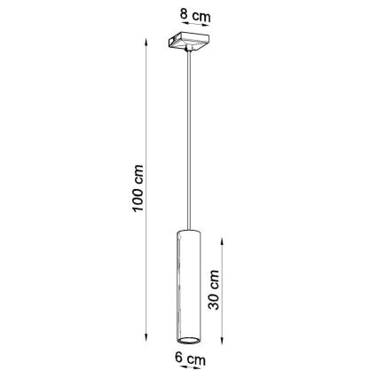 Luster na lanku LAGOS 1 1xGU10/10W/230V biela