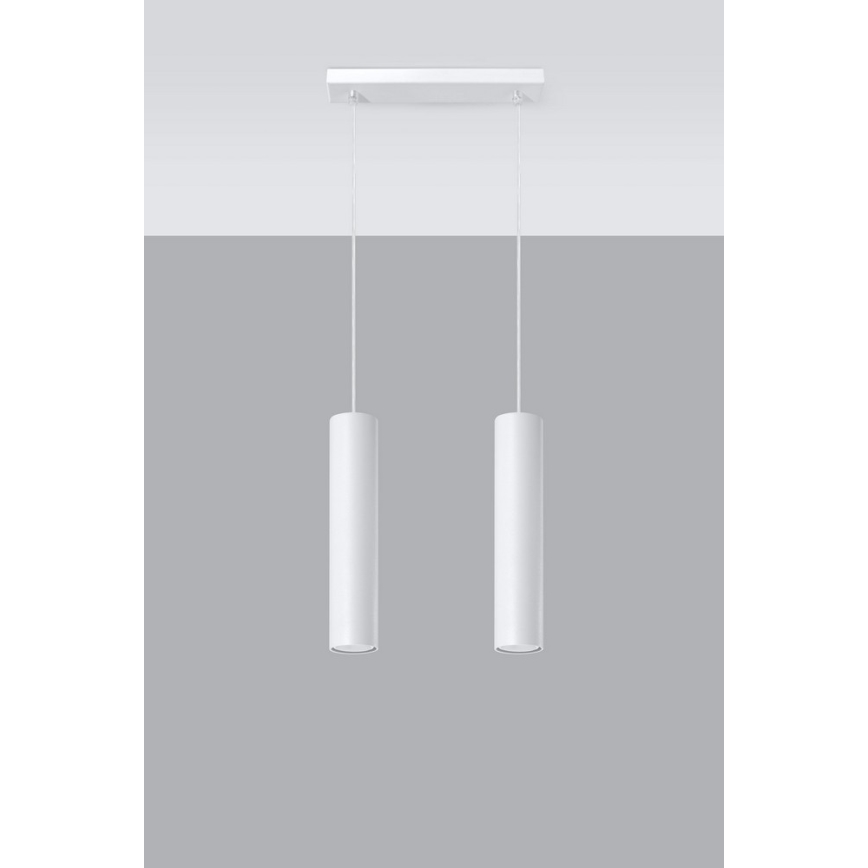 Luster na lanku LAGOS 2 2xGU10/10W/230V biela