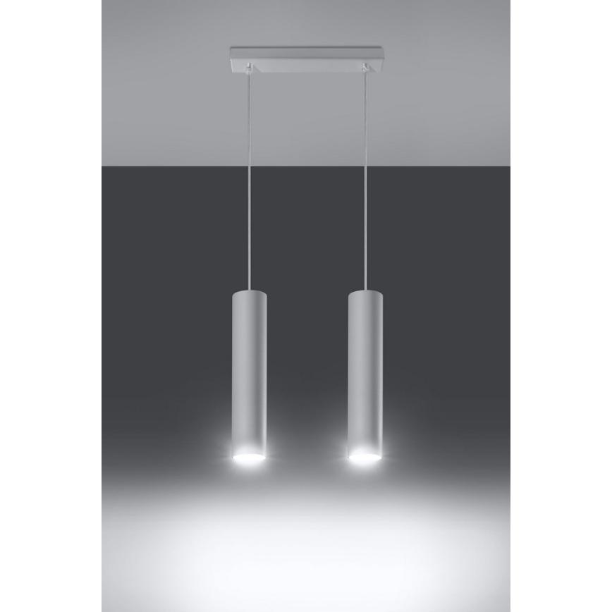 Luster na lanku LAGOS 2 2xGU10/10W/230V biela