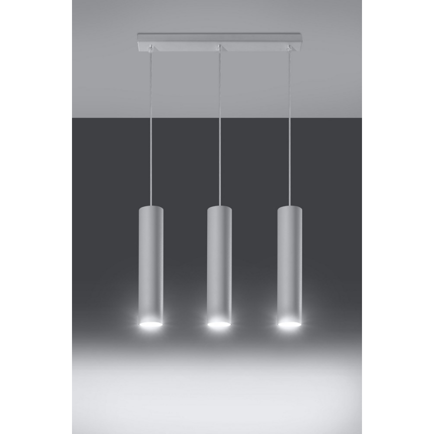 Luster na lanku LAGOS 3 3xGU10/10W/230V biela