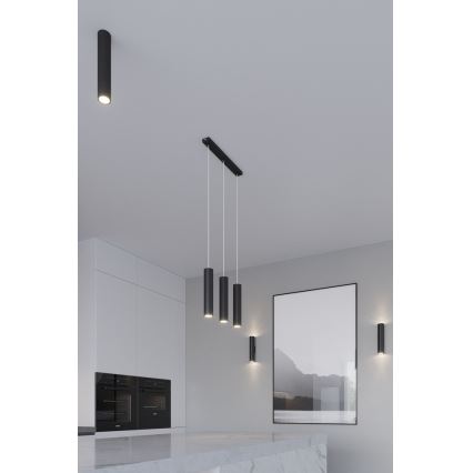 Sollux SL.0327 - Luster na lanku LAGOS 1 1xGU10/40W/230V čierna