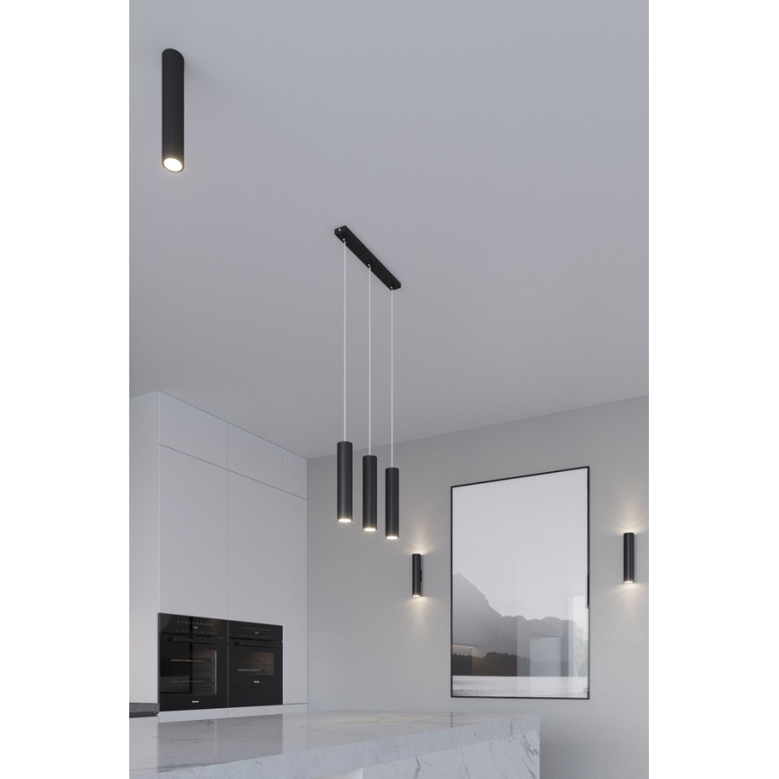 Sollux SL.0327 - Luster na lanku LAGOS 1 1xGU10/40W/230V čierna