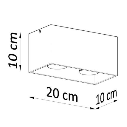 Bodové svietidlo QUAD 2xGU10/40W/230V