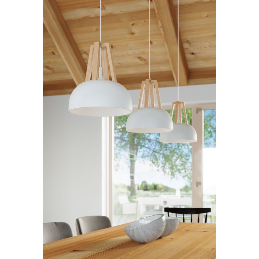 Luster na lanku CASCO 1xE27/60W/230V pr. 30 cm breza
