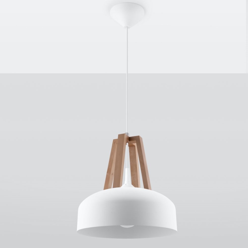 Luster na lanku CASCO 1xE27/60W/230V pr. 30 cm breza