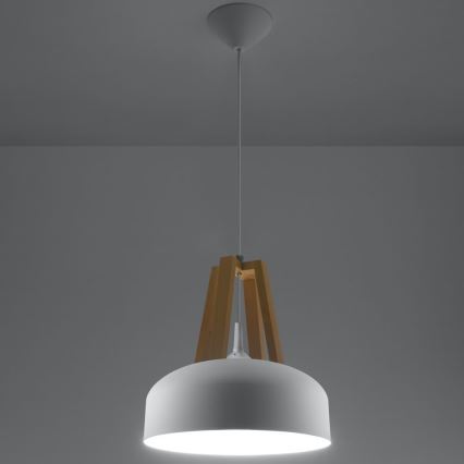 Luster na lanku CASCO 1xE27/60W/230V pr. 30 cm breza