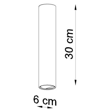 Bodové svietidlo LAGOS 1xGU10/10W/230V 30 cm čierna