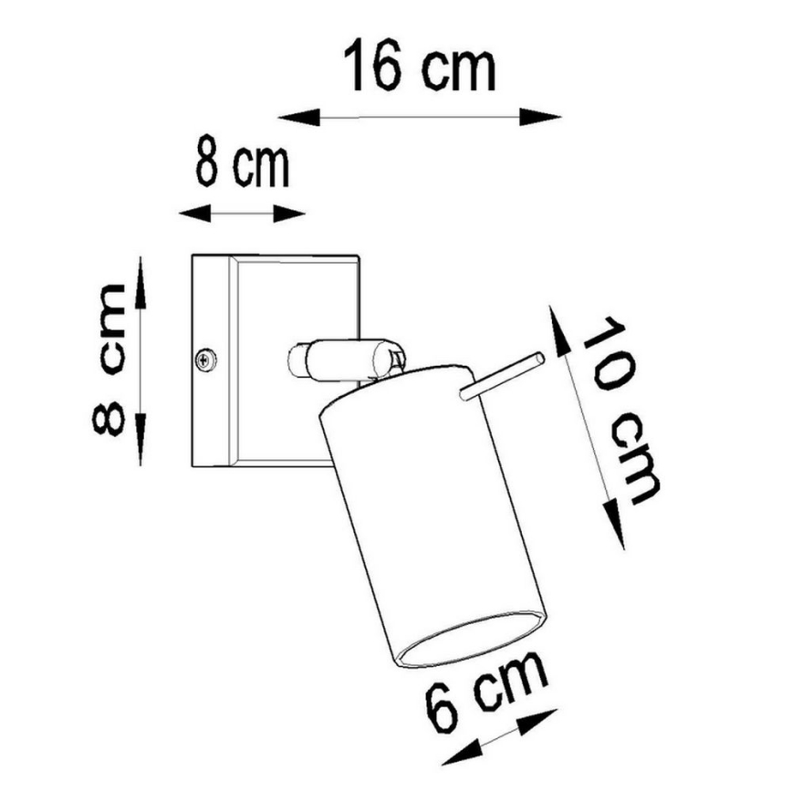 Nástenné bodové svietidlo RING 1xGU10/10W/230V