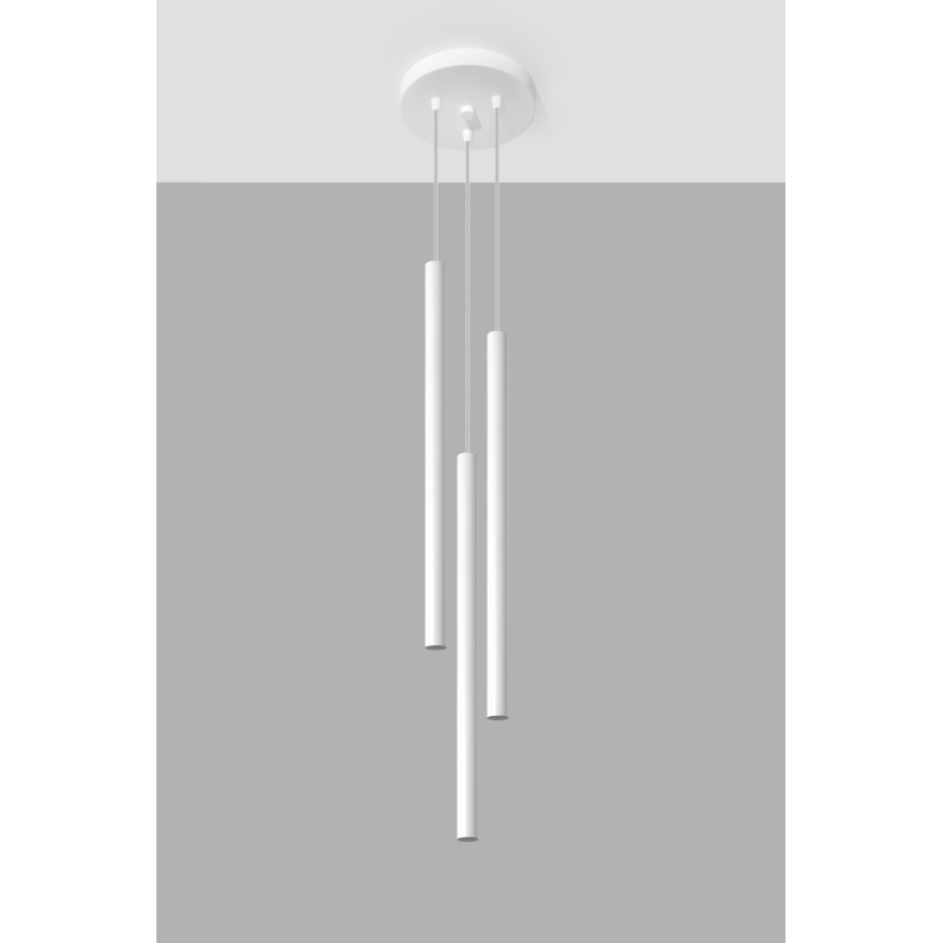 Luster na lanku PASTELO 3xG9/8W/230V biela